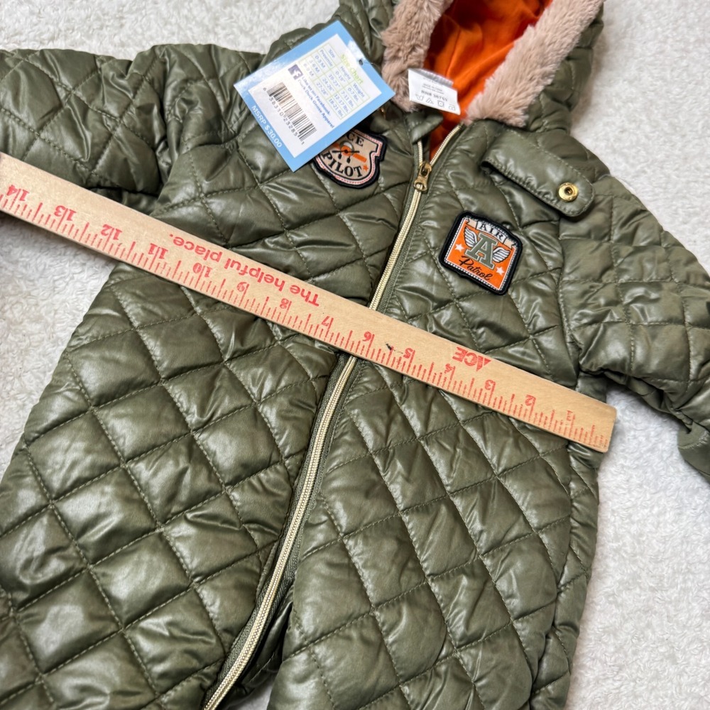 Duck Duck Goose Baby Boys Romper Jumpsuit Coveralls Ace Pilot NEW 3-6 M Puffer - Picture 6 of 8